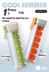 Ice Cube Mold Household Ice Maker Food Grade Press Ice Tray Ice Cube Maker Ice Tray Mold With Storage Box Kitchen Gadget Test