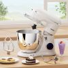 3-IN-1 Electric Stand Mixer, 660W 10-Speed With Pulse Button, Attachments Include 6.5QT Bowl, Dough Hook, Beater, Whisk For Most Home Cooks, Almond Cr