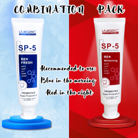 WE2C Whitening Toothpaste Teeth Cleaning Toothpaste Remove Plaque Remove Stains Oral Ordor Cleaning Bright Teeth Breath, Jasmine, Mint Gum Protection