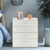 [FCH] Modern Simple 4-Drawer Dresser White(=86913595, 22419080, 72485344)