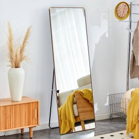 The 4th generation floor standing full-length mirror. wall mirror, bathroom makeup mirror, bedroom foyer, clothing store, wall mounted. 65 "* 23.2"