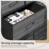 12 drawers, 6 large and 6 small, non-woven storage cabinets, cationic cloth surface + non-woven fabric drawers + particle board + iron frame 100*30*11