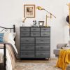 12 drawers, 6 large and 6 small, non-woven storage cabinets, cationic cloth surface + non-woven fabric drawers + particle board + iron frame 100*30*11