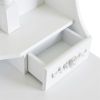 Modern Concise 4-Drawer 360-Degree Rotation Removable Mirror Dresser White
