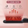 Negative Ionic Hair Straightener Brush with 9 Temp Settings, 30s Fast Heating, Hair Straightening Comb with LED Display, Anti-Scald & Auto-Shut Off Ha