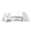 Modern Concise 4-Drawer 360-Degree Rotation Removable Mirror Dresser White