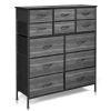 12 drawers, 6 large and 6 small, non-woven storage cabinets, cationic cloth surface + non-woven fabric drawers + particle board + iron frame 100*30*11