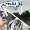 Dish Brush Set of 4 with Bottle Water Brush Scrub Brush and Scrubber Brush Green Brushes for Kitchen Ergonomic Non Slip Long Handle for Cleaning Clean