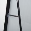 65" Arched Full Length Mirror Floor Dressing Mirror - Black