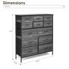 12 drawers, 6 large and 6 small, non-woven storage cabinets, cationic cloth surface + non-woven fabric drawers + particle board + iron frame 100*30*11