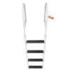 VEVOR Dock Ladder, Removable 4 Steps, 500 lbs Load Capacity, Aluminum Alloy Pontoon Boat Ladder with 3.1'' Wide Step & Nonslip Rubber Mat, Easy to Ins
