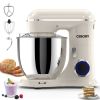 3-IN-1 Electric Stand Mixer, 660W 10-Speed With Pulse Button, Attachments Include 6.5QT Bowl, Dough Hook, Beater, Whisk For Most Home Cooks, Almond Cr