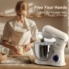 3-IN-1 Electric Stand Mixer, 660W 10-Speed With Pulse Button, Attachments Include 6.5QT Bowl, Dough Hook, Beater, Whisk For Most Home Cooks, Almond Cr