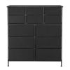12 drawers, 6 large and 6 small, non-woven storage cabinets, cationic cloth surface + non-woven fabric drawers + particle board + iron frame 100*30*11