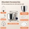 3-IN-1 Electric Stand Mixer, 660W 10-Speed With Pulse Button, Attachments Include 6.5QT Bowl, Dough Hook, Beater, Whisk For Most Home Cooks, Almond Cr