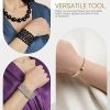 Rose Gold Color Bracelet Helper Tool Fastener Helper Tool for Bracelet Necklace Jewelry Watch Clasp Helper Portable Easy to Use Made of Metal Rose