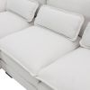 [VIDEO provided][New]109.8*55.9" Modern U-shaped Sectional Sofa with Waist Pillows,6-seat Upholstered Symmetrical Sofa Furniture,Sleeper Sofa Couch wi