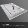 LED Bathroom Vanity Mirror with Light, 20 x 28 inch, Anti Fog,Stepless Dimmable,Color Temper 5000K,Back & Front Lit,Both Vertical and Horizontal Wall