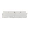 [VIDEO provided][New]109.8*55.9" Modern U-shaped Sectional Sofa with Waist Pillows,6-seat Upholstered Symmetrical Sofa Furniture,Sleeper Sofa Couch wi