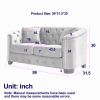 59-Inch Modern Chesterfield Velvet Sofa, 2-Seater Sofa, Upholstered Tufted Backrests with Nailhead Arms and 2 Cushions for Living Room, Bedroom, Apart