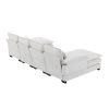 [VIDEO provided][New]109.8*55.9" Modern U-shaped Sectional Sofa with Waist Pillows,6-seat Upholstered Symmetrical Sofa Furniture,Sleeper Sofa Couch wi