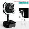 USB Rechargeable Desktop Telescopic Fan; Mini Portable Hand Foldable Fans With Light