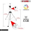 5 Core Speaker Stand Tripod Floor Tall Adjustable 35mm DJ Studio Monitor Stands Pole Mount - SS ECO 1PK WOB